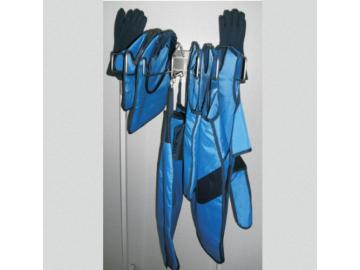 Mobile fahrbarer Halter Schürzen Handschuhe